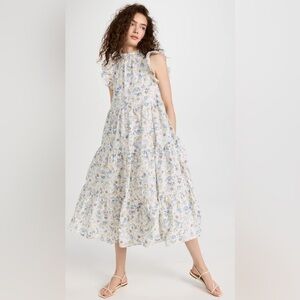 NWOT En Saison Eliza Floral Tiered Midi/maxi Dress – S Floral Ruffle Sleeve